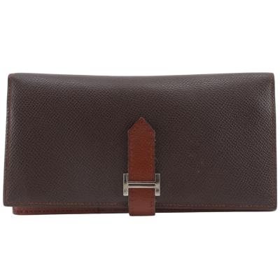 HERMES べアンスフレ　バイカラー　ネイビー　ピンク エルメス べアンスフレ ネイビー×ピンク バイカラーHermes財布 長財布