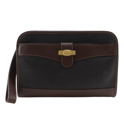 Dunhill ダンヒル PVC 黒/茶 セカンドバッグ メンズ 【中古】 dunhill メンズセカンドバッグ｜バッグ｜ファッション おすすめ人気