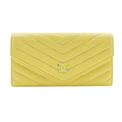 【CHANEL】シャネル Vステッチ ココマーク ラムスキン 黄 レディース 長財布 シャネル長財布vステッチのおすすめ人気商品一覧 通販 - Yahoo
