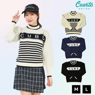 クアルトユナイテッド　CUARTO UNITED　防静電気 ロゴパフスリーブセーター　レディス Cuarto UNITED（クアルトユナイテッド） [静電気防止］ニットトップス