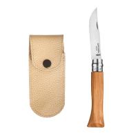 オピネル ナイフ セット 6 OPINEL ステンレス オリーブ レザーケース ベージュセット7.3cm アウトドアナイフ キャンプナイフ 折りたたみナイフ | ハンモック専門店キュリアス