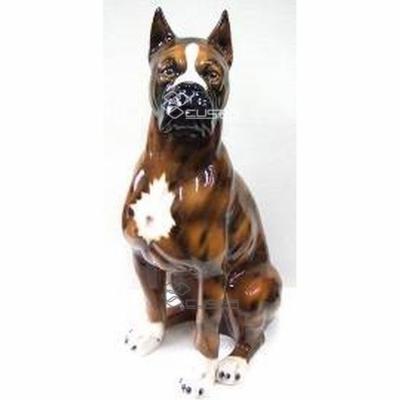 陶器犬の置物ボクサー（インテリア雑貨） | 家具、インテリア の