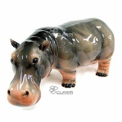 カバ 置物 陶器（オブジェ、置き物）｜インテリア雑貨 | 家具