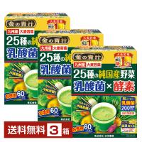 日本薬健 金の青汁 25種の純国産野菜 乳酸菌×酵素 60包入 3箱（180包）送料無料 | FELICITY Health&Beauty