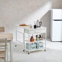 バタフライワゴン 組立式 キャスター付 萩原 ホワイト LW-4531WH メーカー直送 | 生活家電ディープライス