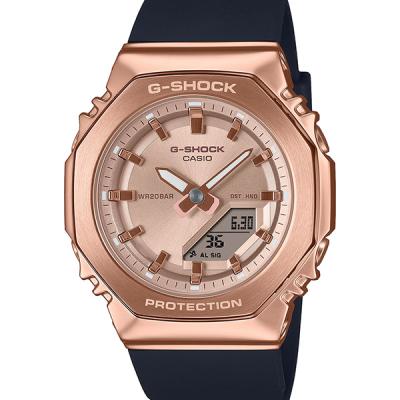 CASIO G-SHOCK ゴールド メタルベゼル 腕時計 稼働品 デジタル ジーショック(G-SHOCK) 2025新作 スタイリッシュなデザインの