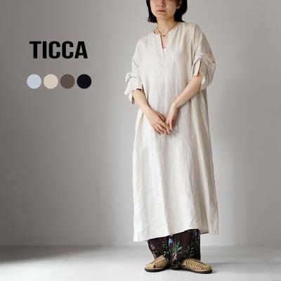 専用♡美品◆TICCA【SOMELOS社 高級リネン100%◆シャツワンピース】 ticca リネン（TICCA／ワンピース）｜ワンピース、チュニック