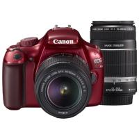 Canon デジタル一眼レフカメラ EOS Kiss X50 ダブルズームキット EF-S18-55ｍｍ/EF-S55-250ｍｍ付属 レッ | ダイコク屋999