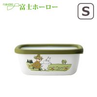 富士ホーロー ムーミンオリーブシリーズ Moomin Olive ホーロー保存容器 浅型角容器 S MTG-B1 FUJIHORO ほうろう | daily-3.com