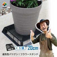 【カーメン君×daim コラボ】daim ブラックベース 20cm  5個  フラワースタンド 鉢スタンド 鉢植え台 カーメン君 プランター  スタンド 根腐れ防止 通気 排水 | ダイムファクトリー Yahoo!店