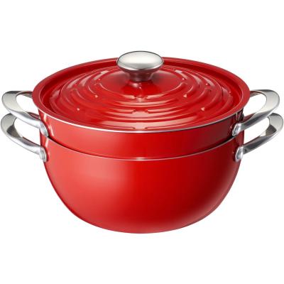 【新品未使用】 MEYER マイヤー ライトポット レッド 24 MEYER（マイヤー） 両手鍋 24cm アルミニウム合金 IH対応 軽量 レッド