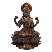 蓮の上に座っている美しい ヒンドゥー教の女神 ラクシュミー（吉祥天 