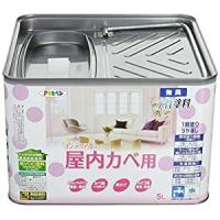 アサヒペン NEW水性インテリアカラー屋内カベ 5L ミルキーホワイト   [665-466174] | DAISHIN工具箱
