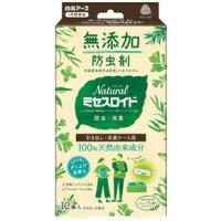 白元アース Naturalミセスロイド  引き出し用 12個入　衣類用防虫剤 100％天然由来成分 無添加処方 消臭 ダニよけ 1年間有効 | ダイユーエイト.com ヤフー店