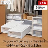 天馬 tenma フィッツケース クローゼット ワイド S-53 2個セット カプチーノ サイズ(約)幅44×奥行53×高さ18cmX2個 収納ケース 衣類収納 | ダイユーエイト.com ヤフー店