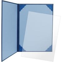 ササガワ 証書ファイル タカ印 A4サイズ対応 保護フィルム付 濃紺青 10-6001 卒業 卒園 [02] | ダリアストア