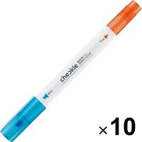 コクヨ チェックル 暗記用ペン ブライトカラー 青 オレンジ 10個セット [02] | ダリアストア