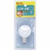 ELPA G-8011H(W) ミニボール球 40W E17 G40 ホワイト家電:照明器具:電球・点灯管/グロー球 | だまP