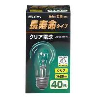 ELPA 長寿命クリア電球 L100V38W-C家電:照明器具:電球・点灯管/グロー球 | だまP