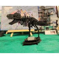 立体　ペーパークラフト　ウラノ　３Ｄペーパーパズル　ティラノサウルス（大）　（ブラック）【台座付き】 （送料無料・小型便にて配送） | ダンボールクラフトストア