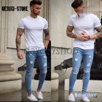 ダメージ ストレッチ アンクル ジーンズ メンズ 9分丈 アンクル丈 デザインデニム デニムパンツ ブリーチ ブルー スリム ダメージデニム おしゃれ サーフ系 春夏 Lp Gc 01 Neo Progre 通販 Yahoo ショッピング