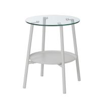 アイリスオーヤマ ガラスサイドテーブル/LGT-ST グレー | DCMオンライン