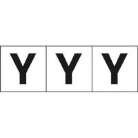 ＴＲＵＳＣＯ アルファベットステッカー　3枚入　白地／黒文字/TSN50Y 50×50/「Y」 | DCMオンライン