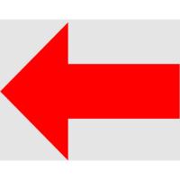 ＴＲＵＳＣＯ マークステッカー　「矢印」マーク　透明地　赤文字　1枚入/TSN100M2TMR | DCMオンライン
