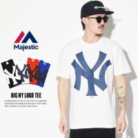 マジェスティック MAJESTIC Tシャツ メンズ ニューヨーク・ヤンキース ロゴ MLB 野球 BIG NY LOGO TEE | DEEP B系・ストリートファッション