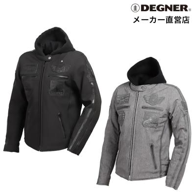 デグナー　Degner レディース　レザー　フード　ジャケット DEGNER デグナー レディースレザージャケット ワッペン フーディ
