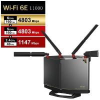 BUFFALO 無線LAN親機11ax/ac/n/a/g/b4803+4803+1147Mbps AirStation WXR-11000XE12 チタニウムグレー WXR11000XE12 (納期目安1-2週間) | デジ倉