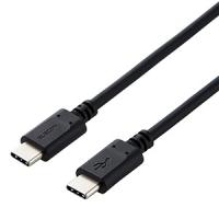 ELECOM USB2.0ケーブル TypeC-TypeC スタンダードタイプ PD対応 長さ1.0m ブラック MPA-CC10PNBK | 電材堂ヤフー店