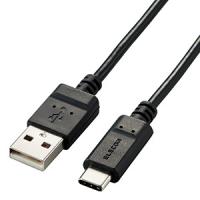 ELECOM USB2.0ケーブル TypeA-TypeC 形状記憶・抗菌タイプ 長さ2.0m ブラック MPA-MAC20NBK | 電材堂ヤフー店