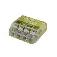 ニチフ クイックロック 差込形電線コネクター 極数:4 黄透明 5個入 QLX4-05P | 電材堂ヤフー店