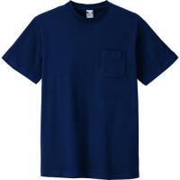 アイトス 半袖Tシャツ(ポケット付) 男女兼用 S ネイビー AZ10531008S | 電材堂ヤフー店