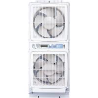 高須産業 窓用換気扇 窓用ツインファン ウィンドウ・ツインファン ミニリモコン付きタイプ 同時給排形 OFFタイマー 温度センサー自動運転 FMT-200SM | 電材堂ヤフー店