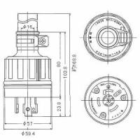 アメリカン電機 防水形プラグ 引掛形 30A 接地形2P 125V 黒 3312RW-L5 | 電材堂ヤフー店