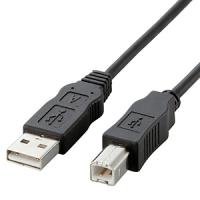 ELECOM USB2.0ケーブル A-Bタイプ ハロゲンフリーケーブル 簡易パッケージ 1.5m ブラック USB2-ECO15 | 電材堂ヤフー店