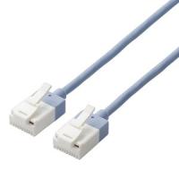 ELECOM LANケーブル スリムタイプ CAT6A準拠 ヨリ線 ツメ折れ防止タイプ 長さ1m LD-GPASST/BU10 | 電材堂ヤフー店