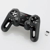 ELECOM ワイヤレスゲームパッド 超高性能プロスペック Xinput・DirectInput両対応 13ボタン 3Dグリップ 省エネ電源OFF機能付 JC-U4113SBK | 電材堂ヤフー店