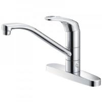 三栄水栓製作所 シングル台付分岐混合栓 節水水栓 キッチン用 分岐口付 台幅:246mm 寒冷地用 modello K676BK | 電材堂ヤフー店