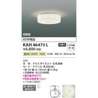 コイズミ  KAH46473L  薄型シーリング/60W相当/全拡散/非調光35K  AH46473L | でんきサロンまてりある