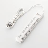 エレコム ELECOM ほこり防止シャッター・個別スイッチ付 省エネタップ 6個口 3m ホワイト T-E6A-2630WH 〈TE6A2630WH〉 | デンキチWeb Yahoo!店