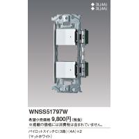 パナソニック【 WNSS51797W 】SO-STYLE 埋込スイッチセット(パイロットスイッチC 4A×2)(マットホワイト) | 電せつNねっと