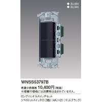 パナソニック【 WNSS53797B 】SO-STYLE 埋込ロングハンドルスイッチセット(パイロットスイッチC 4A×2)(マットブラック) | 電せつNねっと