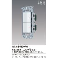パナソニック【 WNSS53797W 】SO-STYLE 埋込ロングハンドルスイッチセット(パイロットスイッチC 4A×2)(マットホワイト) | 電せつNねっと