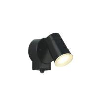 コイズミ照明 AU50448 LED防雨型スポットライト 電球色 人感センサ付/白熱球60W相当 （色；黒） | 電材BLUEWOOD ヤフー店
