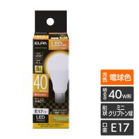 エルパ LED電球 ミニクリプトン球形 口金E17 40W形 電球色 5年保証 LDA4L-G-E17-G4104 | でんきのパラダイス電天堂