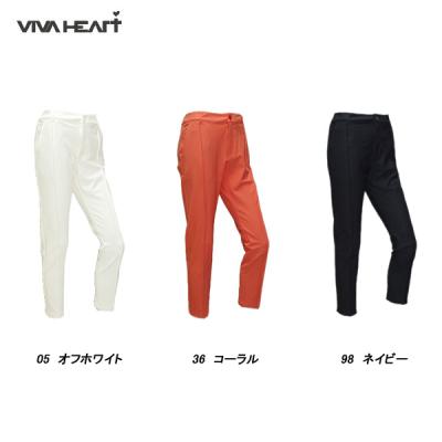 【美品】VIVAHEART レディースゴルフパンツ 40サイズ ネイビー VIVA HEART ゴルフ レディースパンツ（色：ネイビー系