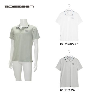 ROSASEN - ROSASEN(ロサーセン) メンズ ゴルフウェア ポロシャツ グレー ROSASEN（ROSASEN）（メンズ）ゴルフウェア 吸水速乾 メッシュ
